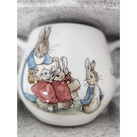 Vintage Wedgwood Peter Rabbit Kids 2 Piece Set Handled Mug And Oatmeal Bowl NEW - Picture 9 of 10